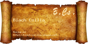 Biach Csilla névjegykártya